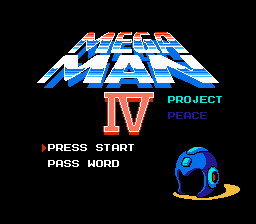 Mega Man 4 - Project Peace (beta) Title Screen